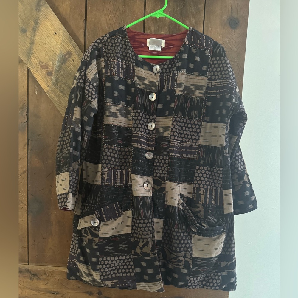 Marketplace Patchwork Lined Button-Up Jacket